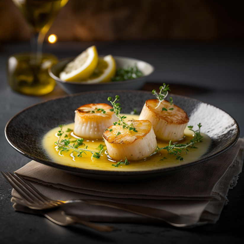 Scallop Crudo with Avocado, Grapefruit, and Lime Vinaigrette Recipe