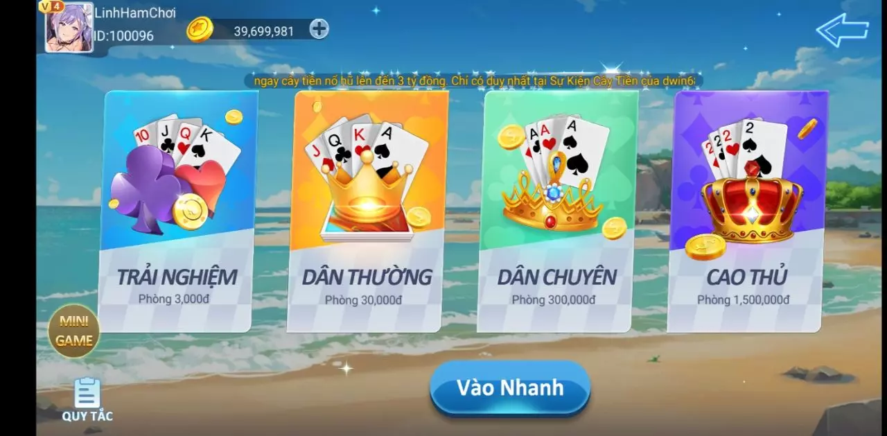 sảnh game bai đổi thưởng