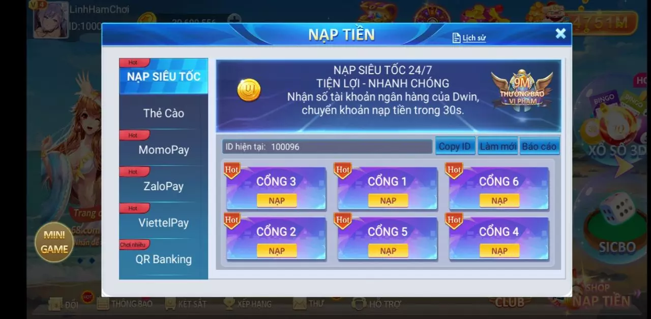 cổng giao dịch dwin