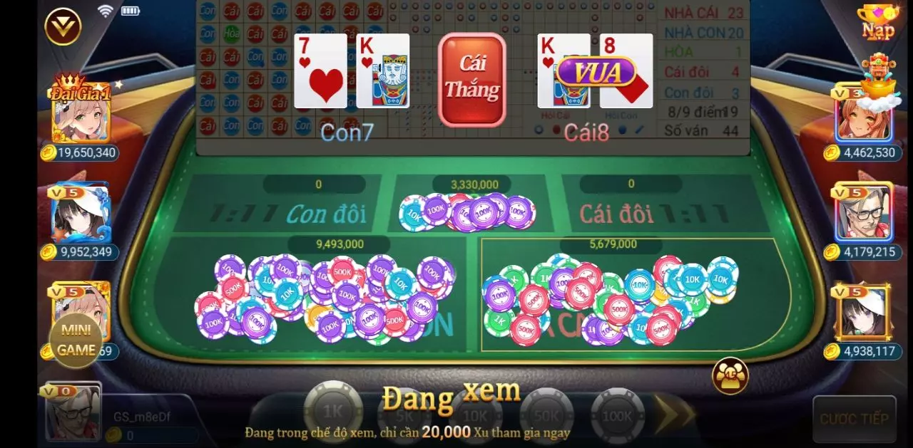 game bài baccarat
