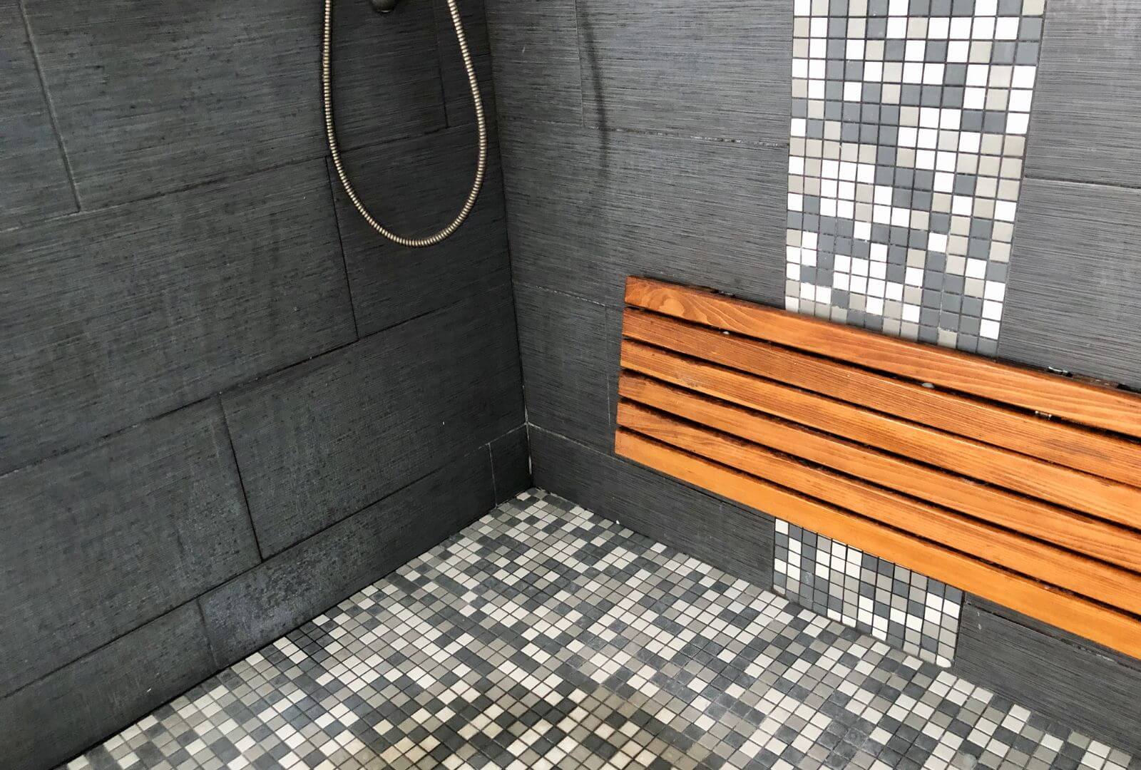 Shower with seat