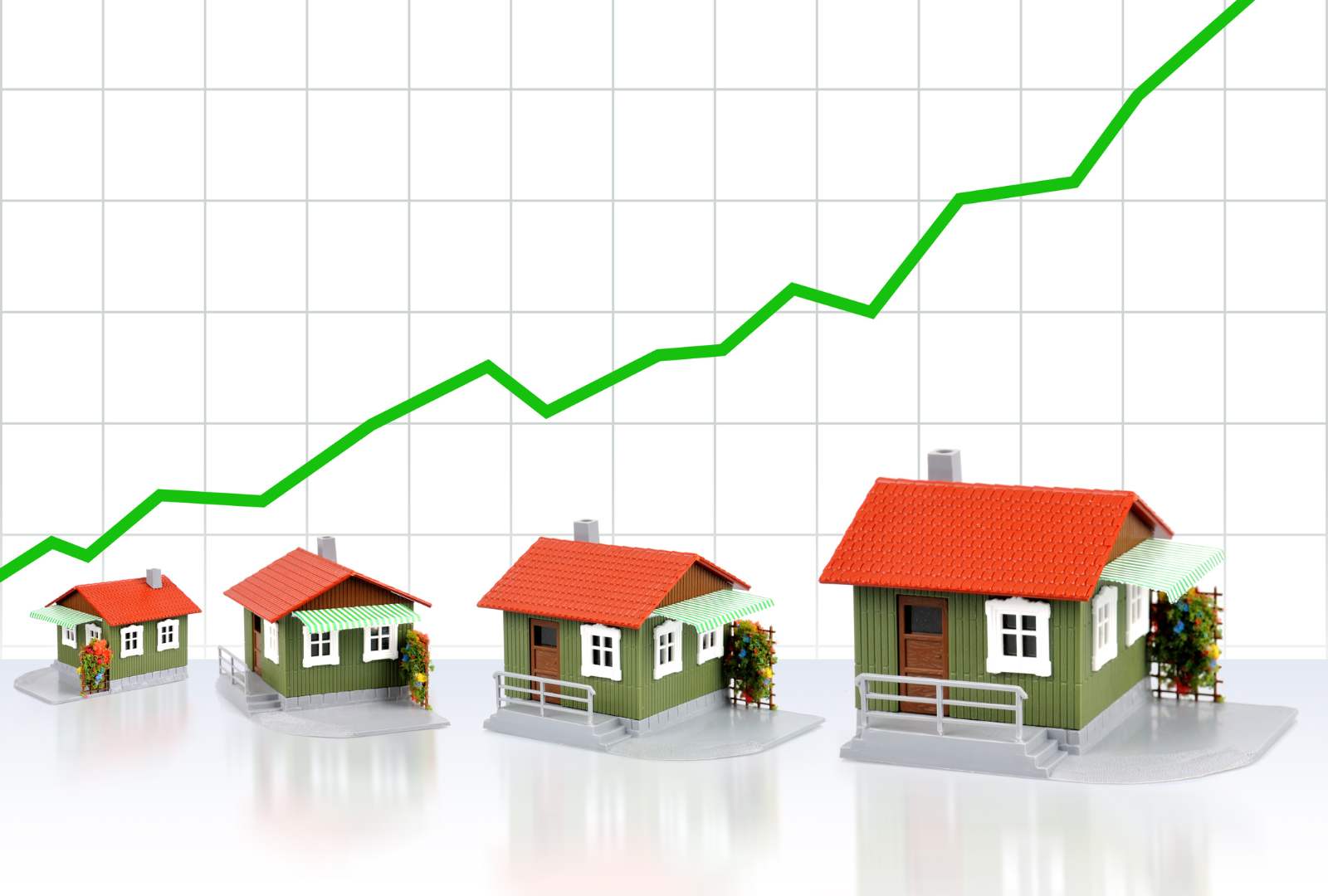 Houses increasing in value