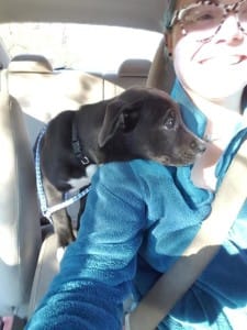 He is a little nervous about the car but very excited to finally go home.