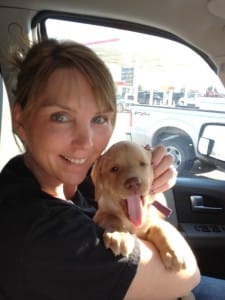 This adorable pup is exhausted from all the excitement.