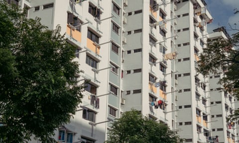An example of Singaporean Housing Development Board (HDB), public housing. About 80% of Singaporeans live in HDB flats.
