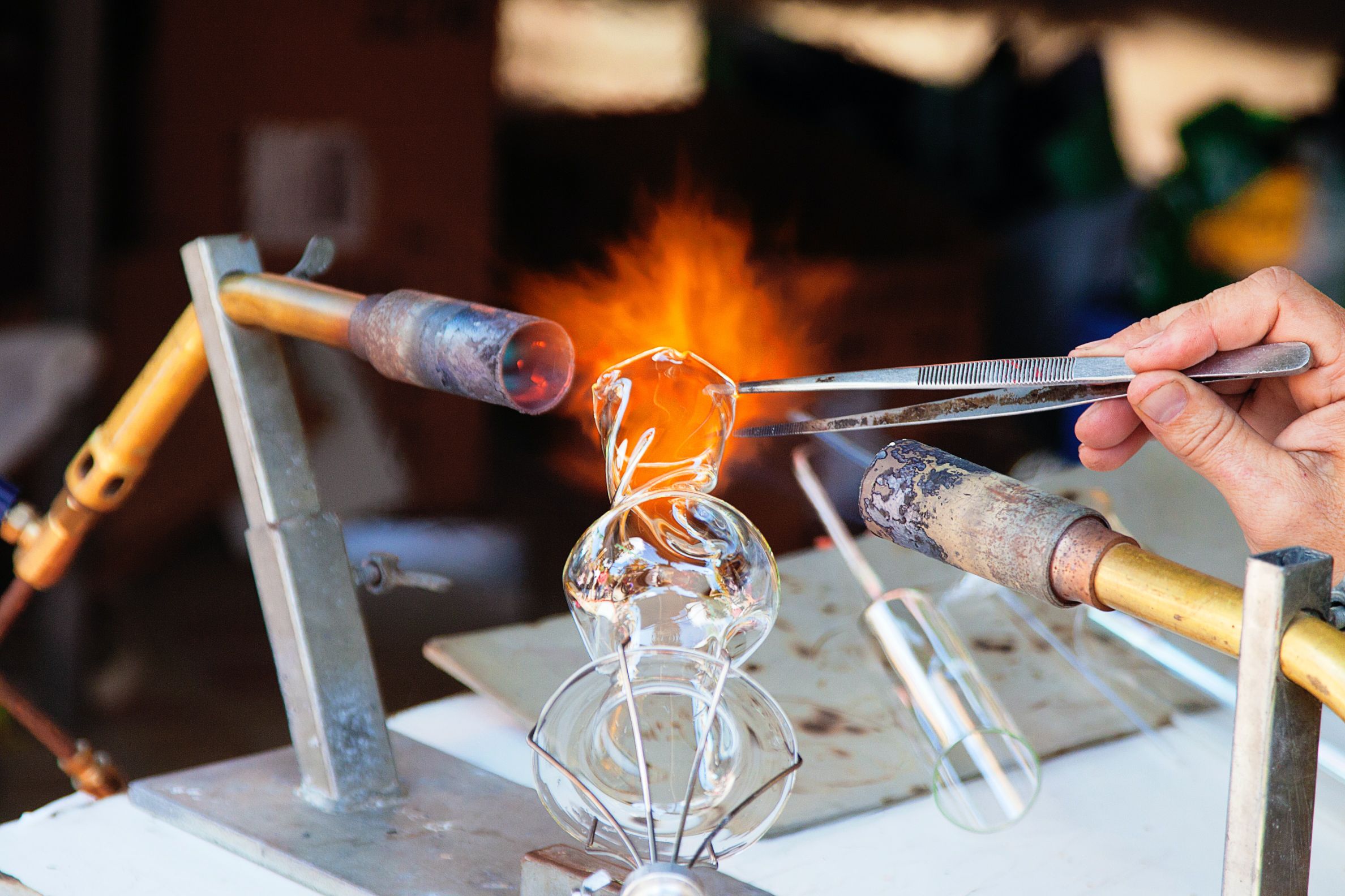Bougie Parfumée Artisanale – Pot Verre Soufflé à La Bouche – Blanc – France