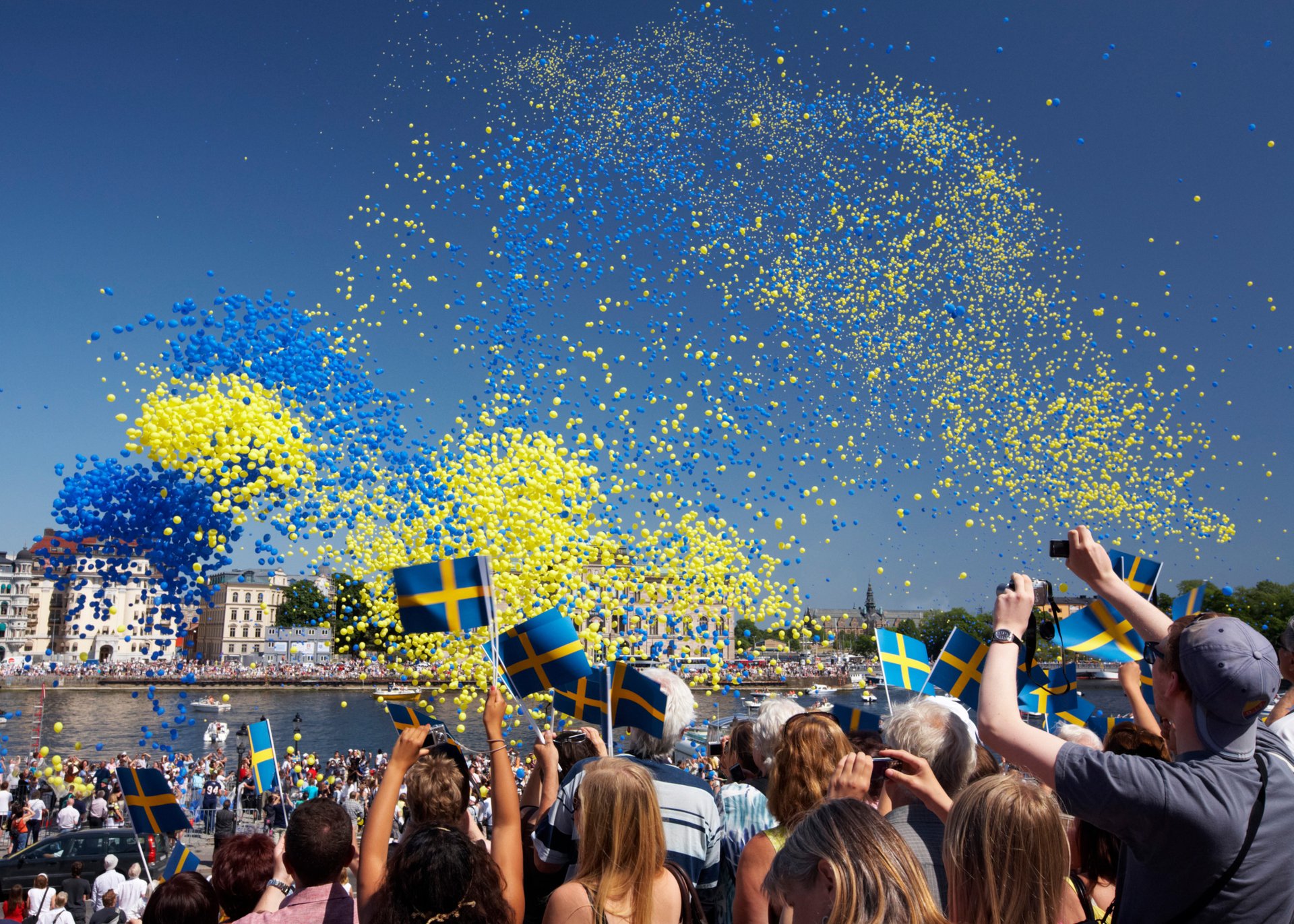 This is an image of people celebrating