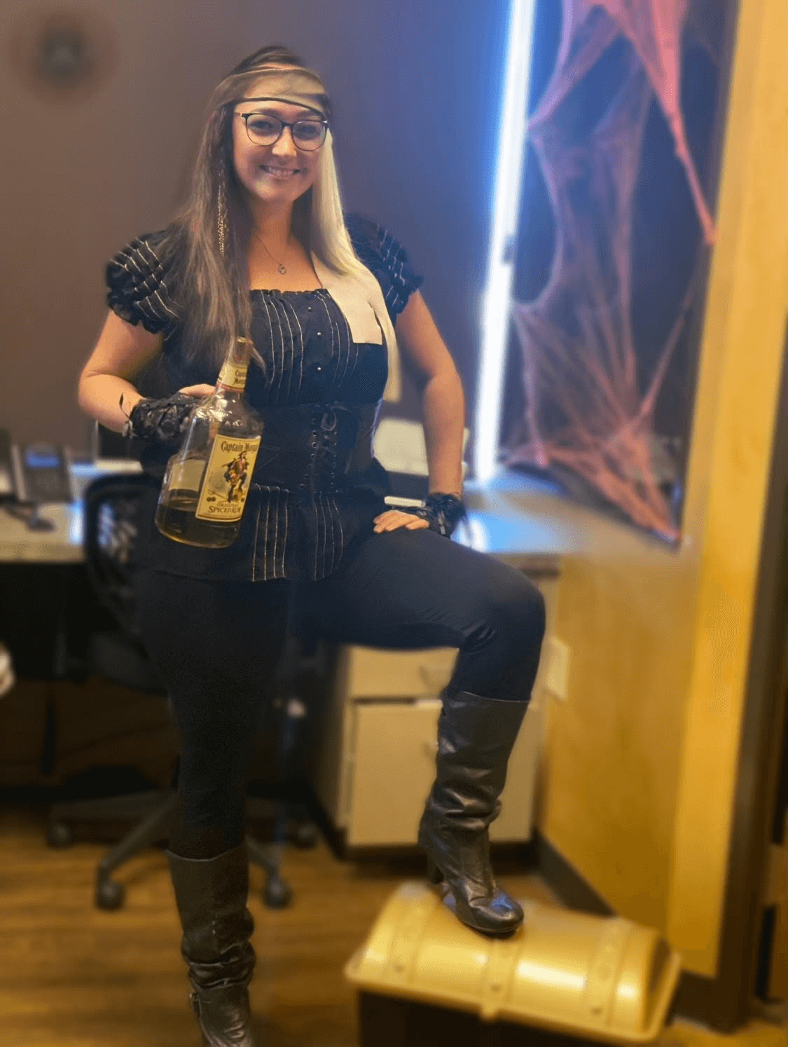 Front Office staff dressed as a pirate