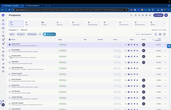 Adding prospects to an Autobound AI sequence from Outreach or Salesloft