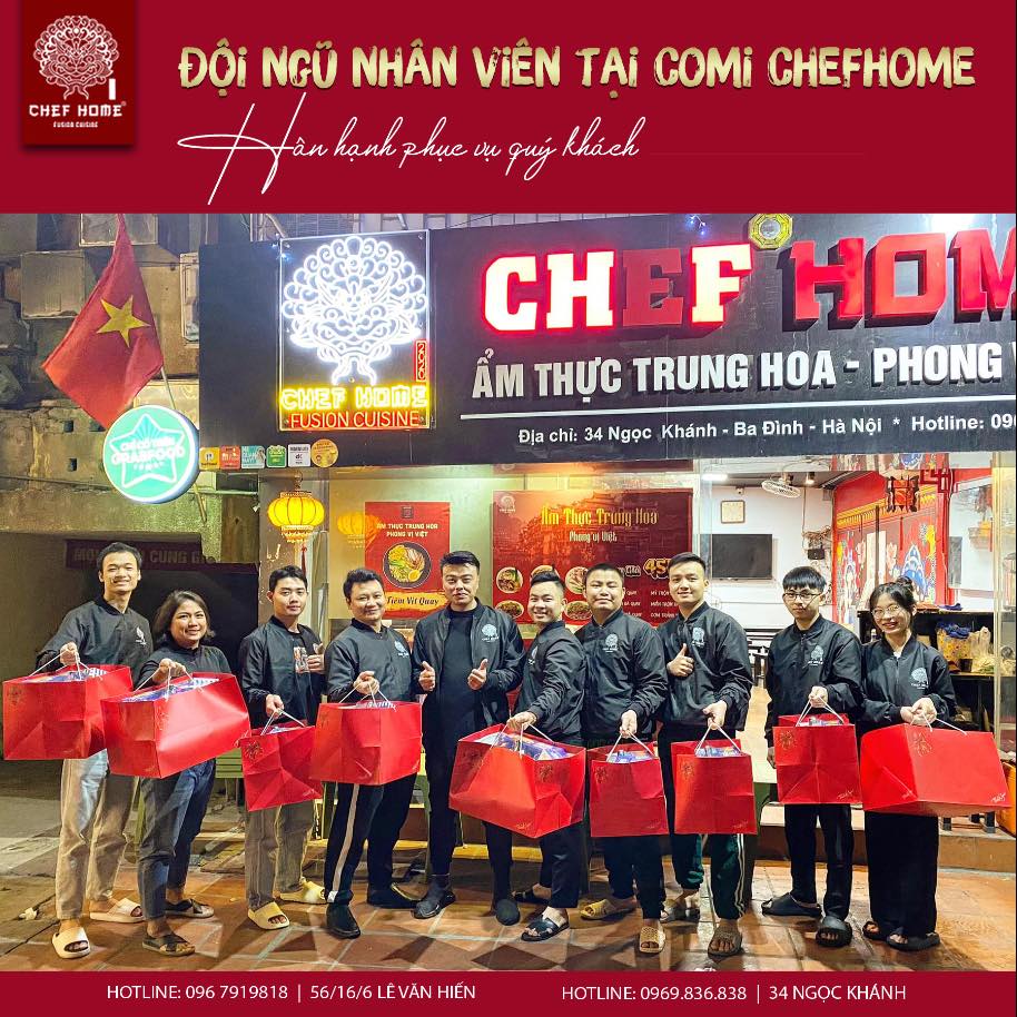 Đội ngũ nhân viên Comi Chef Home chuyên nghiệp