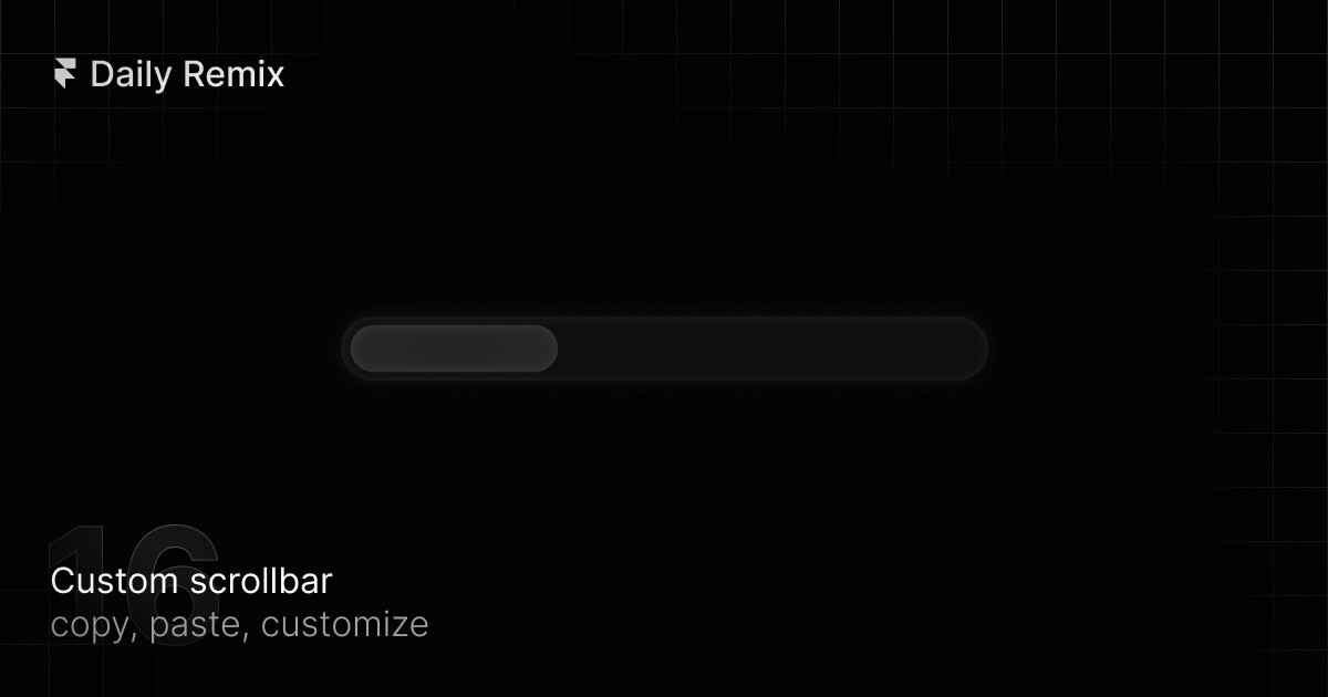 16 Daily remix Custom scrollbar HyperFramer