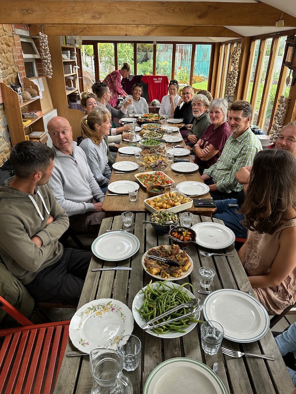 The lunch on Sunday was another masterpiece by Laura Price, with dishes including roasted cauliflower, parsley pistou, tomato salad, roasted carrot and beetroot, bean salad and potatoes