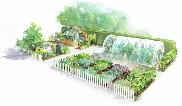 Design for no dig show garden, Hampton Court London in July