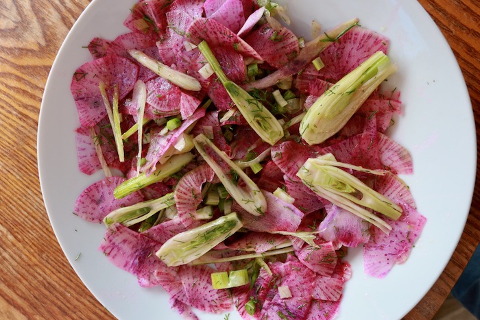 Salad of coloured radish & fennel