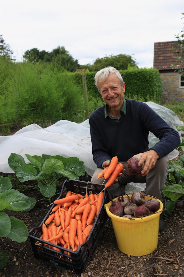 Charles Dowding with no dig carrots