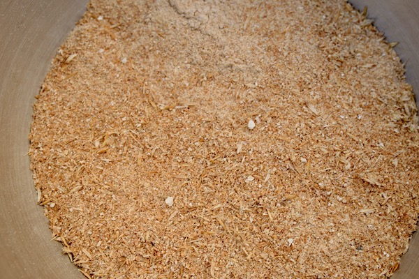 After I ground it, is not super fine flour