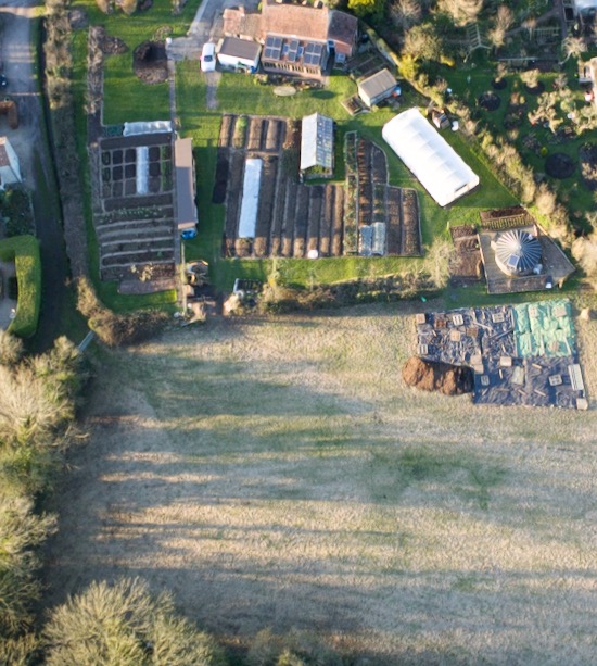 26th February drone view over Homeacres