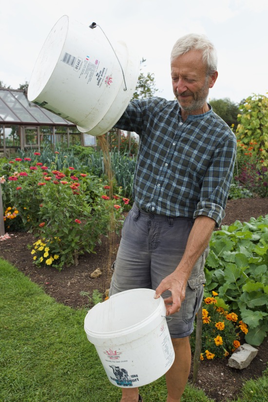 Charles winnows beetroot seed