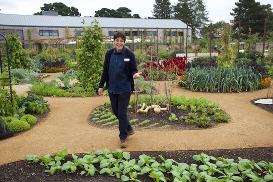 Sheila Das in Wisley's new edibles garden