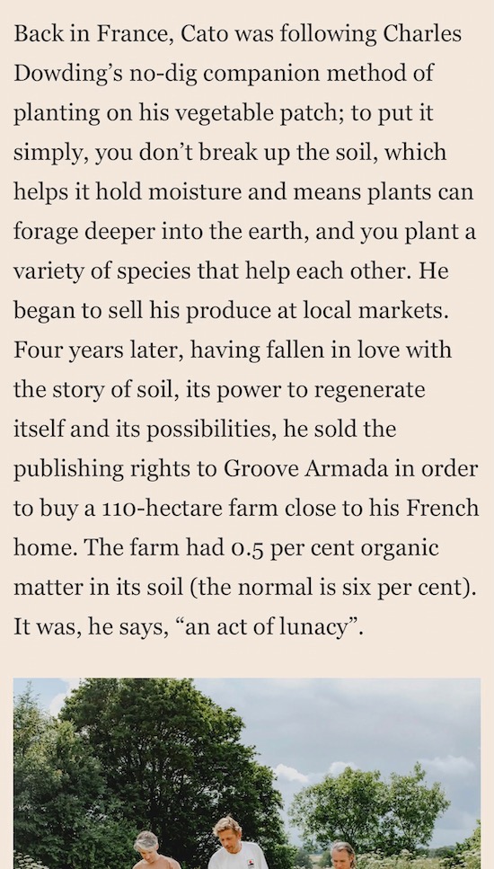 Andy Cato starts to farm no dig