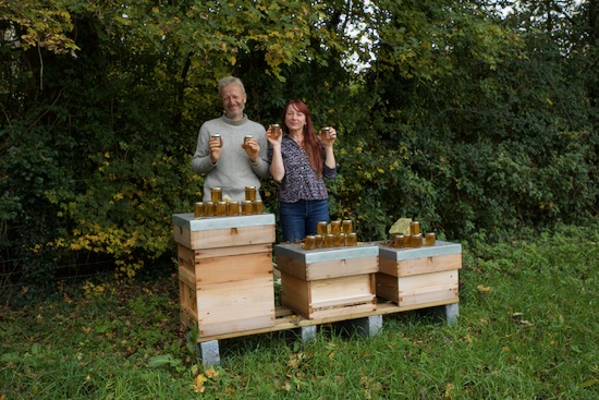 With Briony Plant and the honey harvest in October