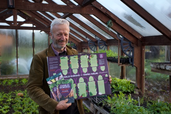 Charles Dowding with Sowing Timeline wallchart
