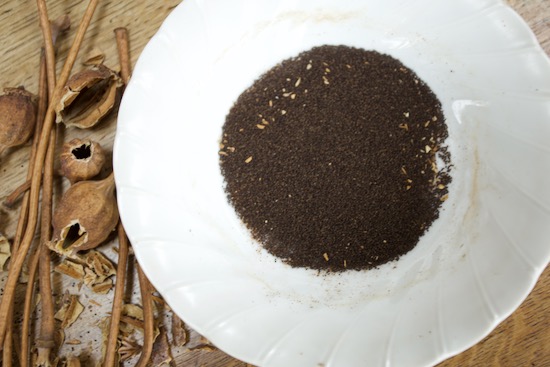 After breaking the pods and winning their seeds, this is poppy seed from 6 heads