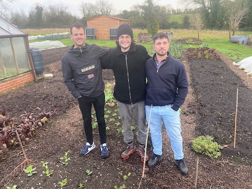 Christian, Ed and Will of Roots Allotments, at Homeacres 27th December