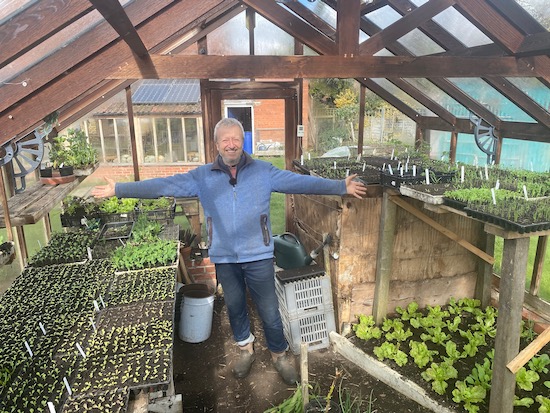 After filming the video of my garden tour on 7th March, showing the greenhouse propagation space getting full