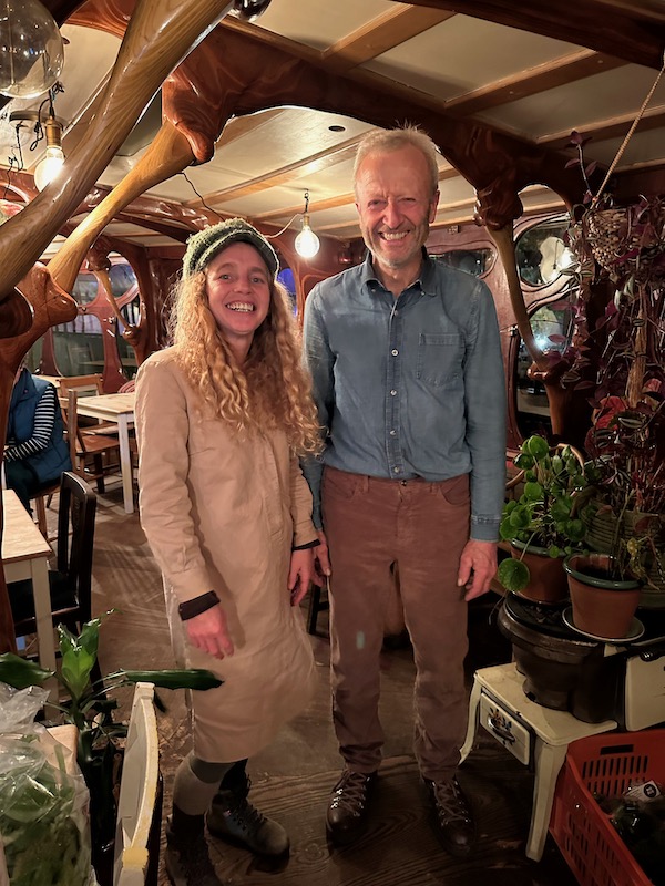 With Leona Williamson in City Cafe