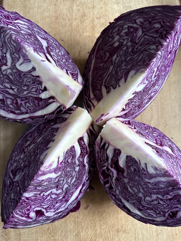 Red cabbage 27th December after 6 weeks in store and a light freeze in there