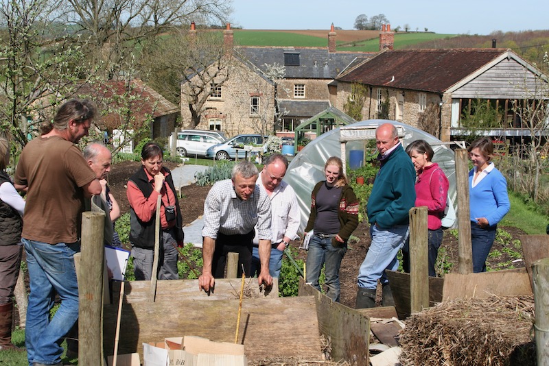 After my first book came out, I started to teach their courses, and they have been quite a part of my life ever since, this is 2011 at Lower Farm beside my compost heaps