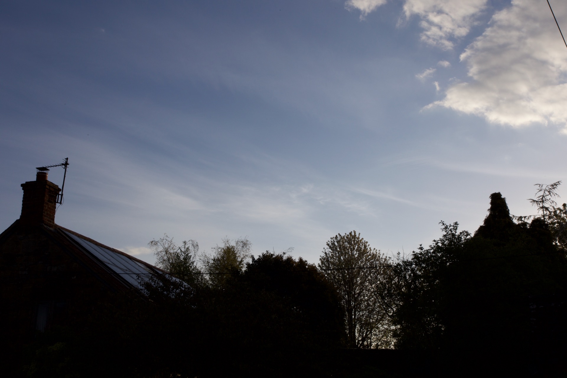 Blue is now white from the man-made lines