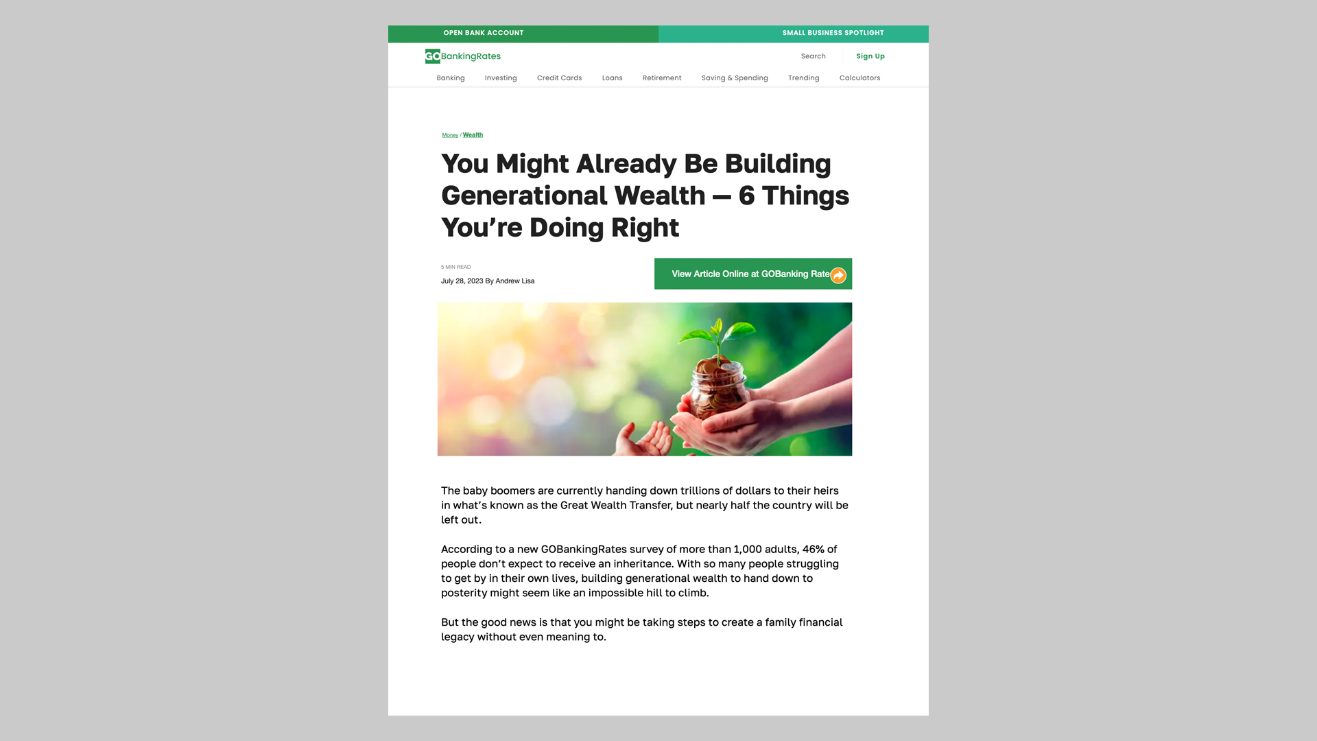 Publicity: GOBankingRates Article Featuring Our HowMoneyWorks for Women Book