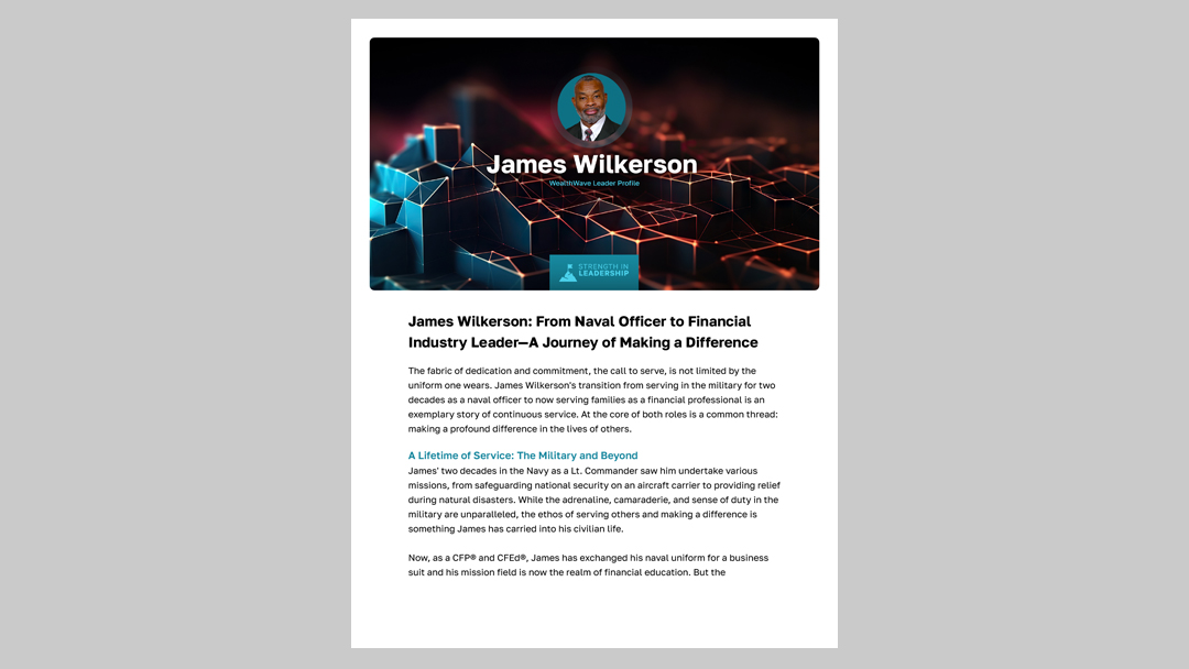Leader Profile – James Wilkerson 