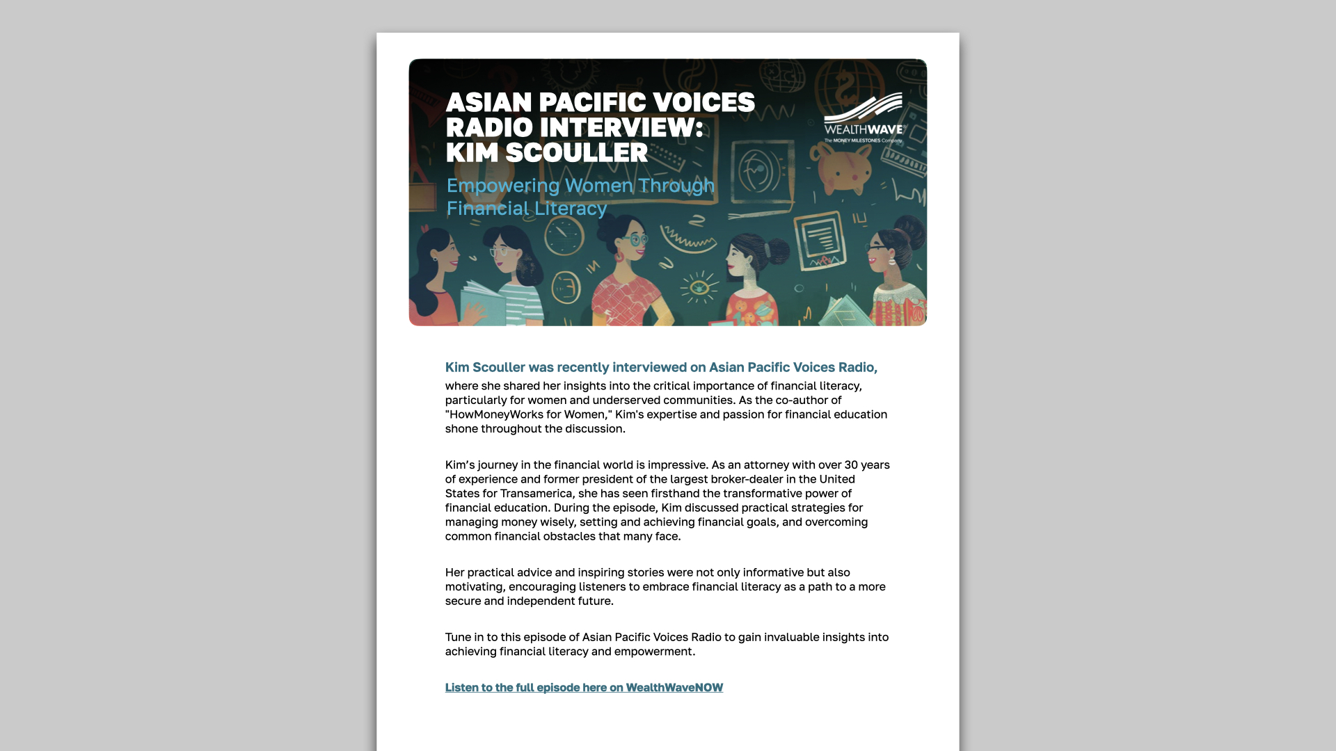 Kim Scouller - Asian Pacific Voices Radio Interview