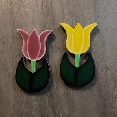 Tulip wall hangers.