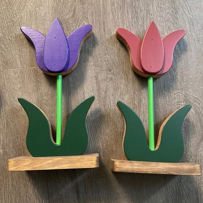 Standing tulips.