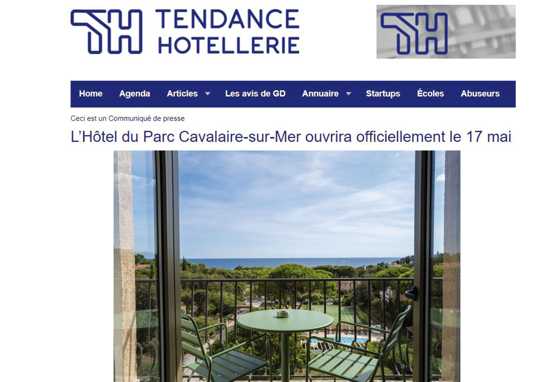 Notre projet de "L'hôtel du Parc" dans Tendance Hôtellerie