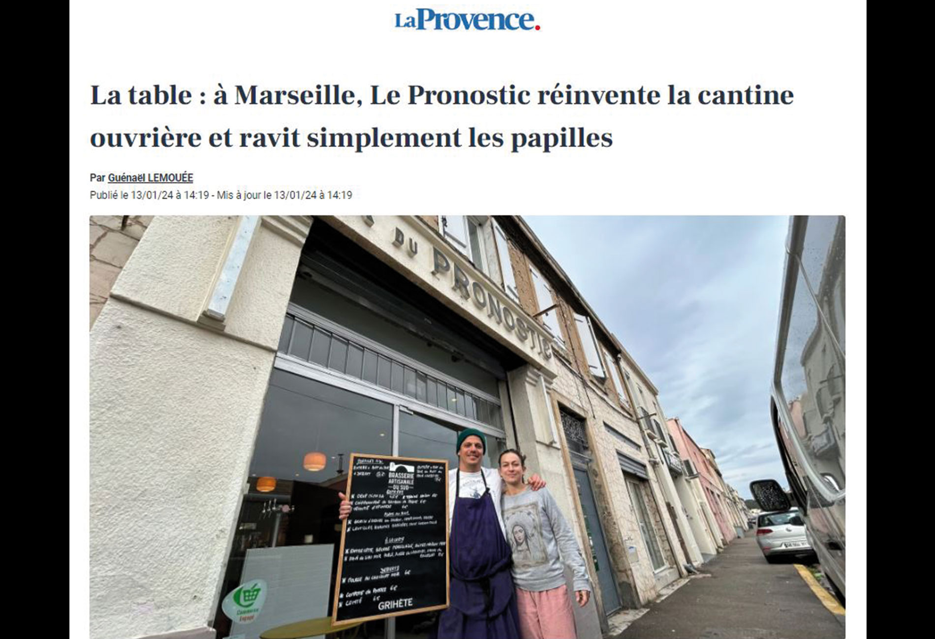 Le bar "Le Pronostic" dans LA PROVENCE