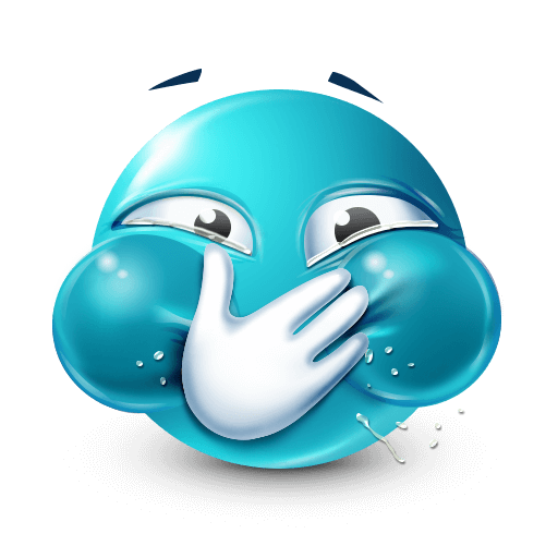 Troll Face Blue Emoji