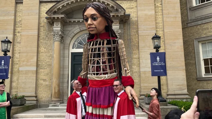 Adrian Kohler and Basil Jones receiving their honorary Doctorates at the University of Toronto 