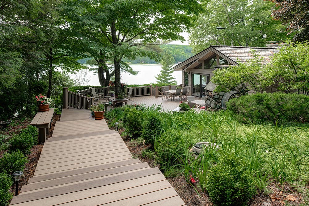 Multilevel Walloon Lake Deck