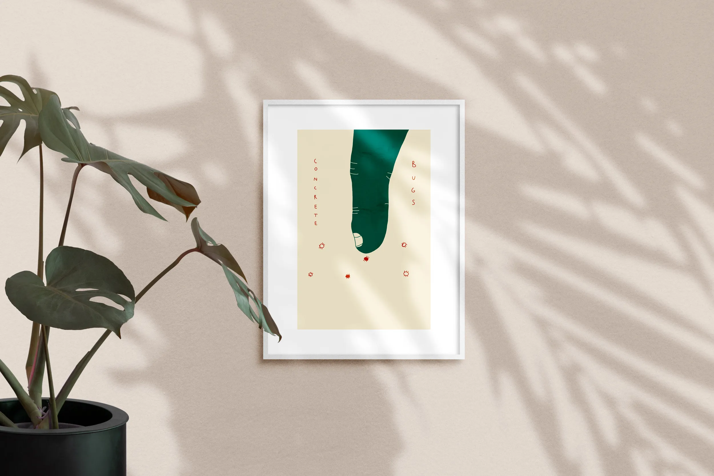 Concrete Bugs Art Print Mona Art