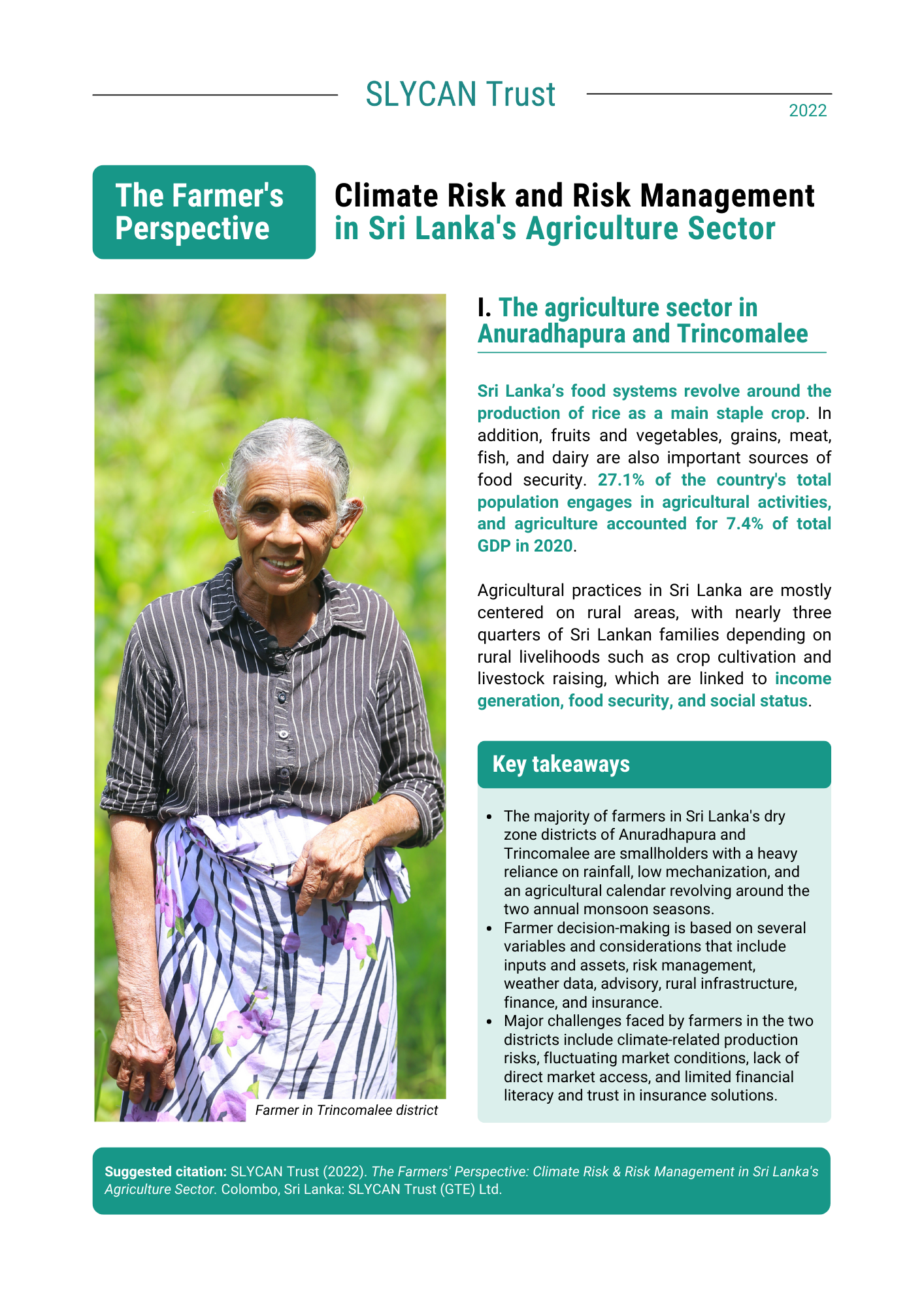 The Farmer's Perspective: Climate Risk and Risk Management in Sri Lanka ...