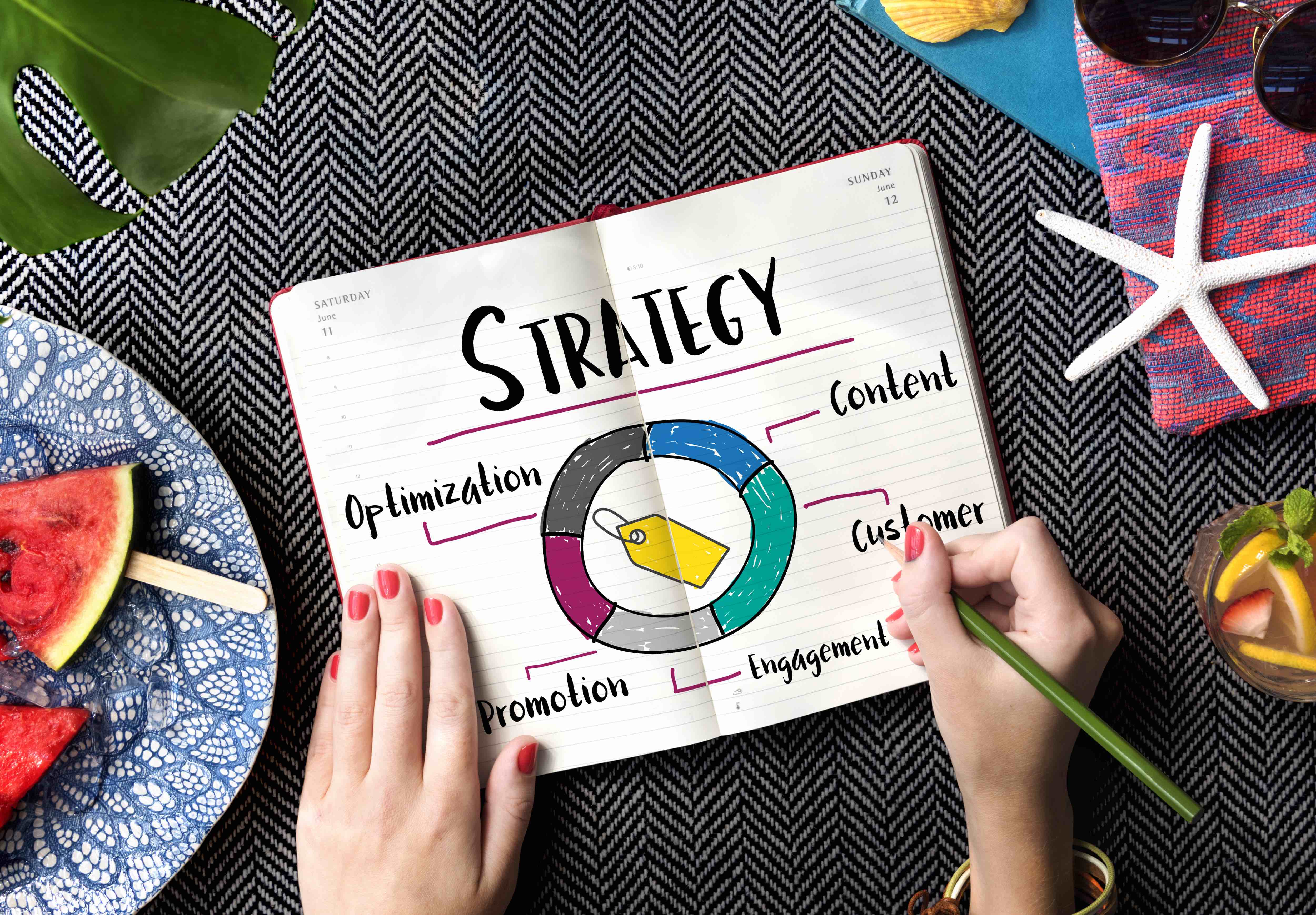 Illustration for How to create a content strategy for a small B2B business (FREE Content Strategy Planning Template)
