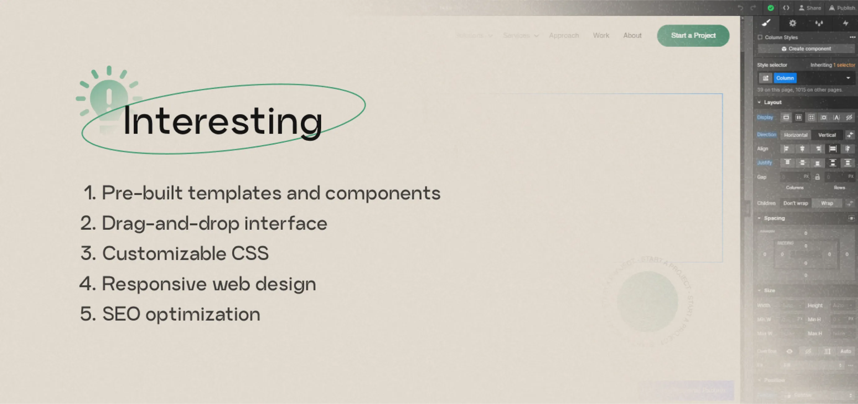 Interesting features that Webflow is providing as a SaaS