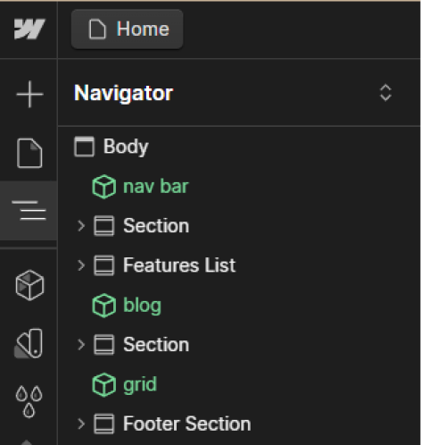 Webflow Navigation