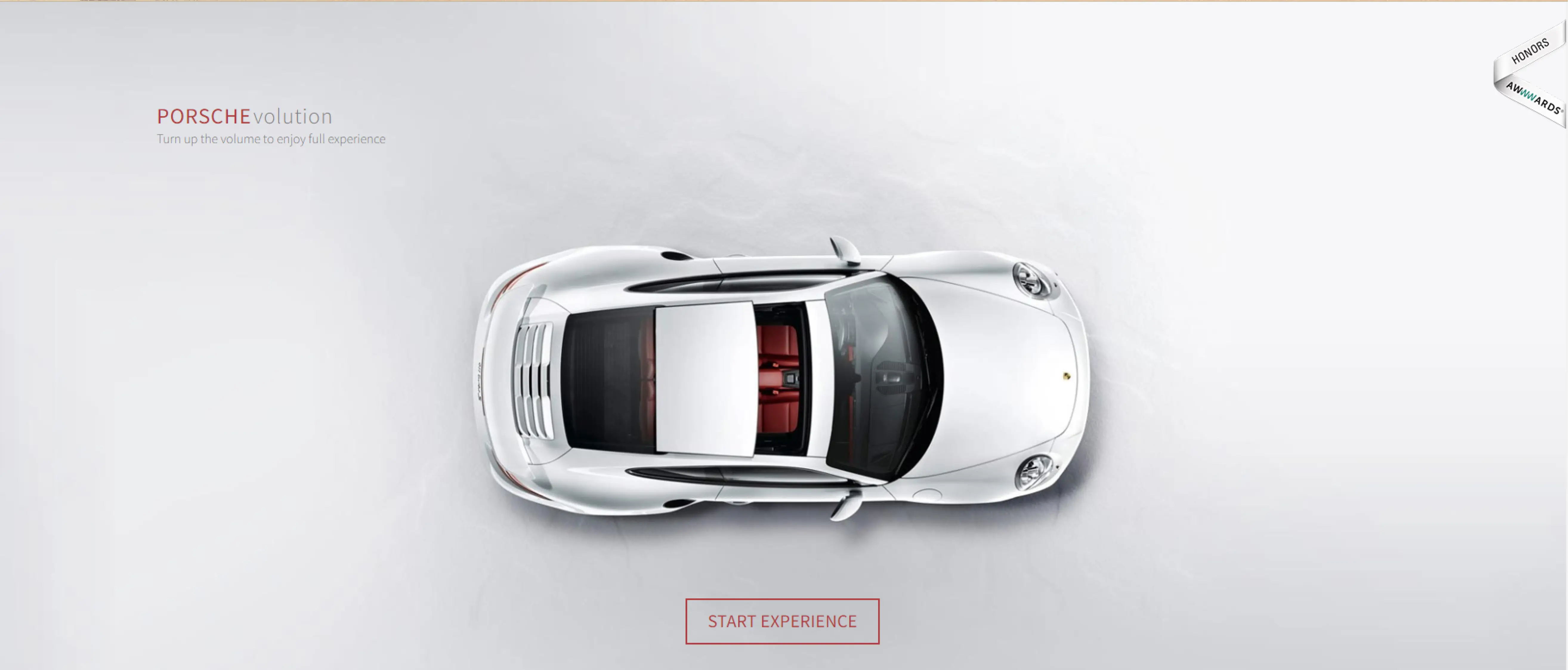 Porche website scroll animation screenshot