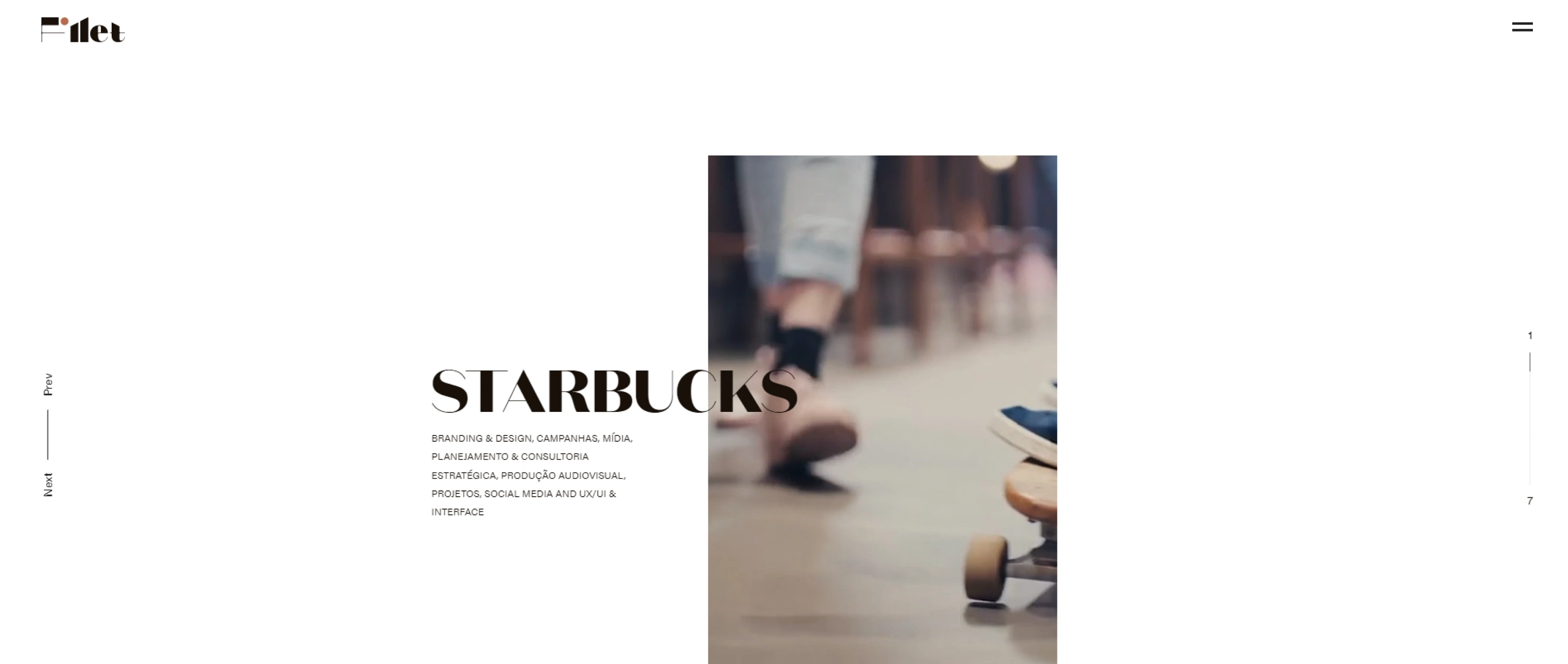 Screenshot of Fillet website scroll animation
